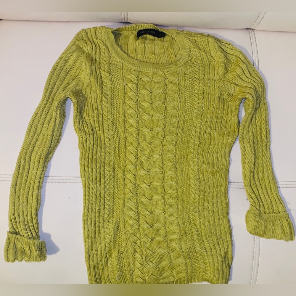 The Limited lightweight green Sweater, size XS